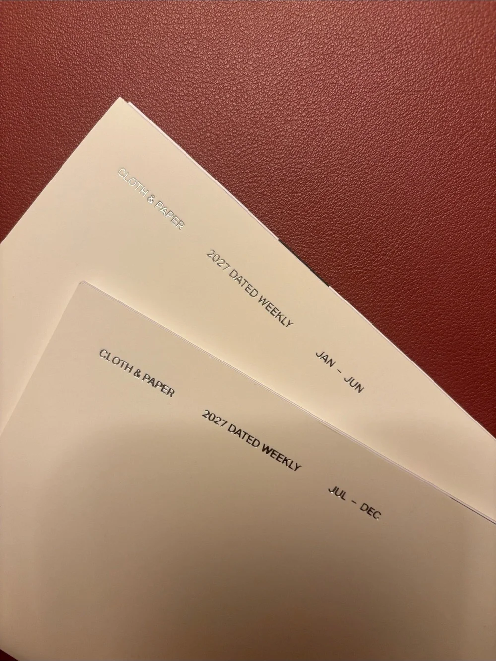 Cloth & Paper 2027 DATED TRAVEL NOTEBOOK SET WEEKLY HORIZONTAL A5 SLIM Standard